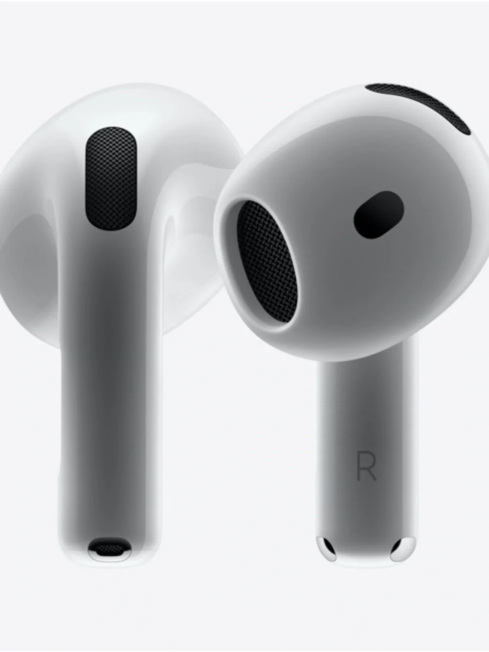 Apple White AirPods Wireless Earbuds with Black Speaker Mesh